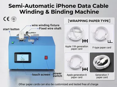 Macchina Avvolgicavi e Legatrice per Cavi Dati iPhone WPM-K287 Thumb