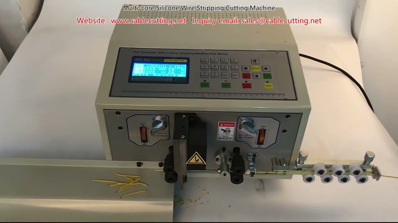 Macchina spellafili e tagliafili multipolare per cavi in silicone