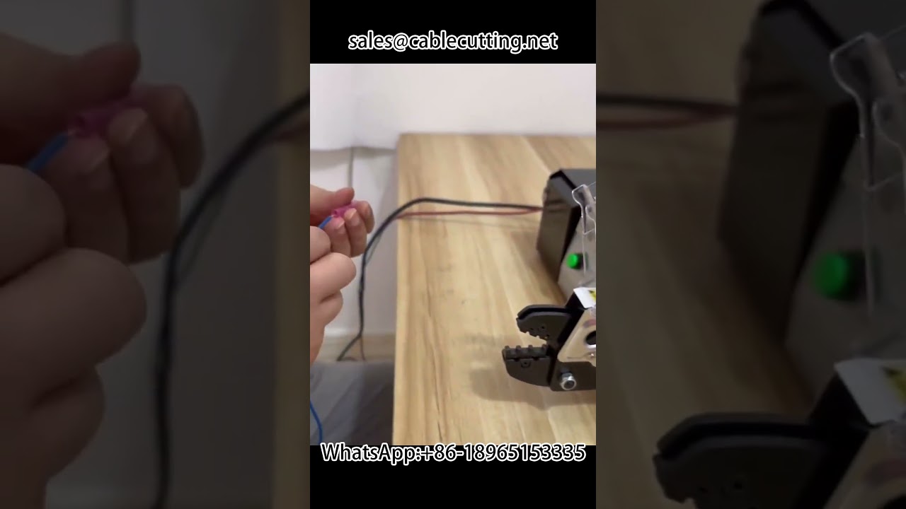 Crimpatrice elettrica per terminali termoretraibili – Macchina automatica per cablaggi