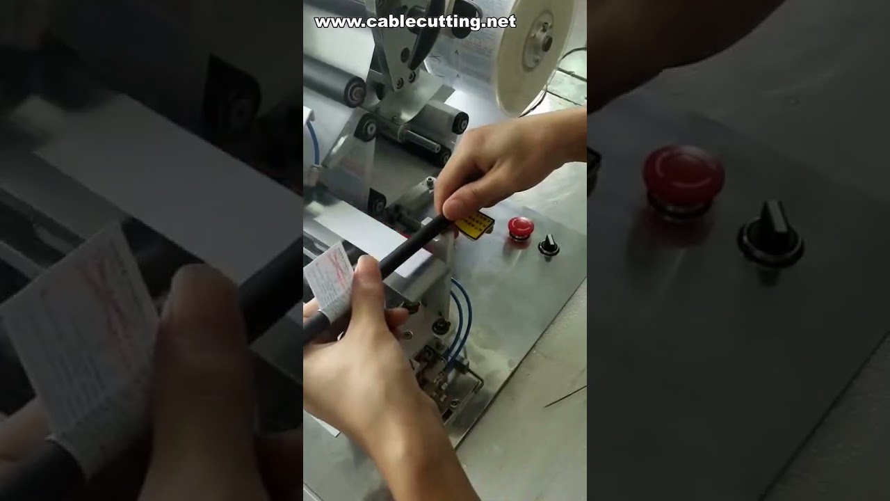 Etichettatrice Semi-Automatica per Cavi Piegati – Macchina per Etichettatura e Imballaggio Automatico