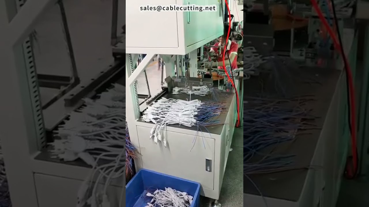 Macchina automatica per avvolgere, legare e raggruppare cavi di alimentazione CA: risparmia 2 lavoratori #fabbrica #macchinario #fai da te