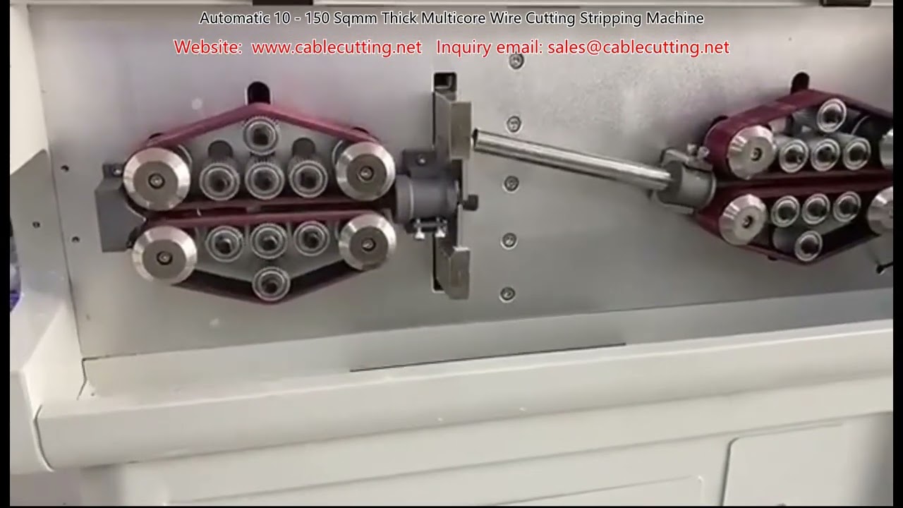 Macchina automatica per taglio e spellatura di cavi multicore spessi (10-150 mm²)