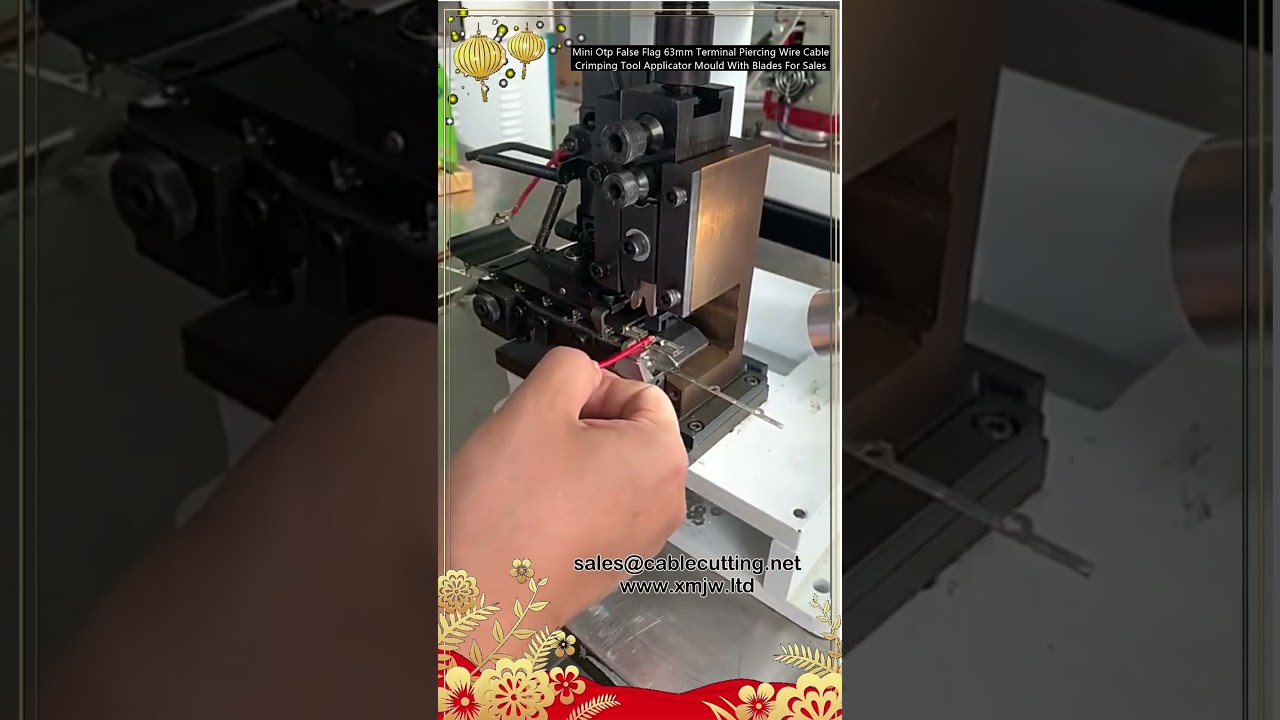 Stampo Applicatore per Crimpatura Terminali 63mm False Flag - Utensile di Precisione con Lame per Cavi