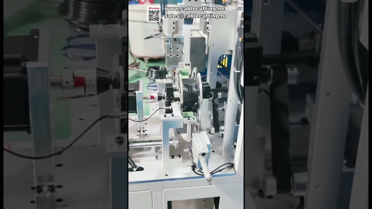Macchina automatica per conteggio metri, avvolgimento e legatura cavi