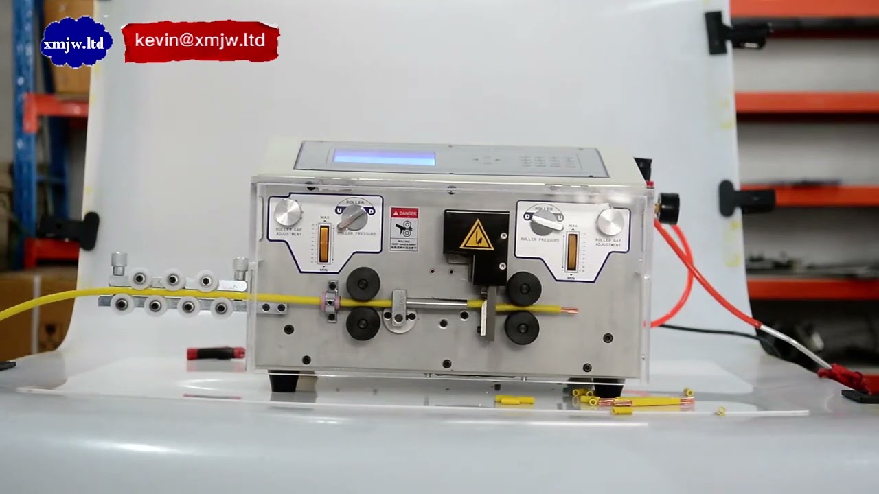 Macchina automatica per taglio e spelatura cavi 25mm² – Alta precisione e velocità
