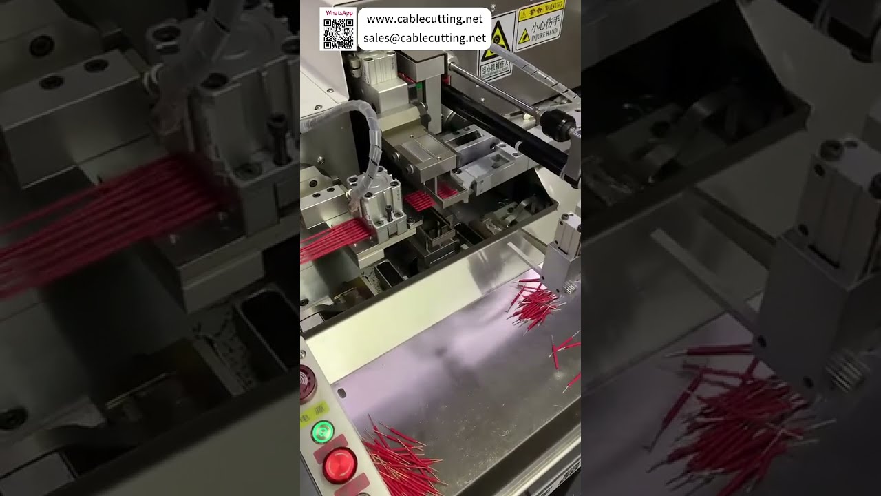 Macchina automatica integrata per taglio, spelatura, attorcigliamento e saldatura a stagno di fili
