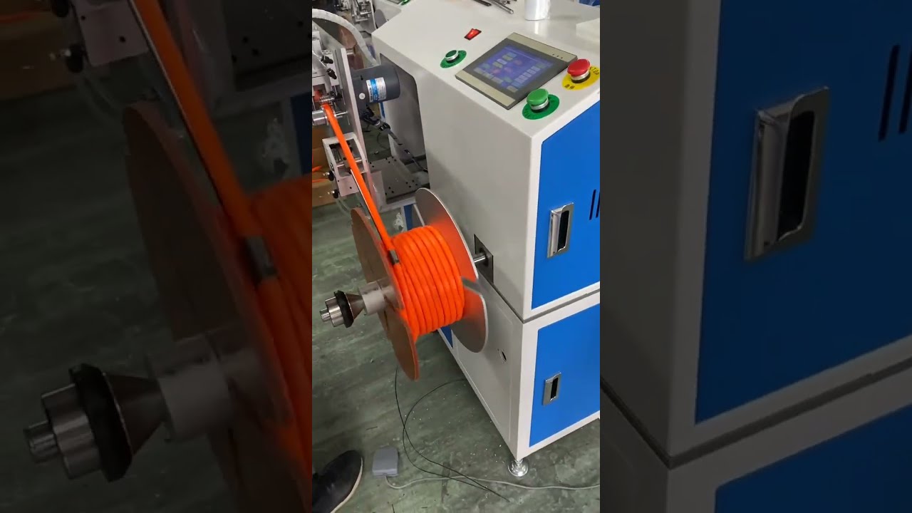Macchina automatica per misura, conteggio, smistamento, taglio e avvolgimento di tubi flessibili